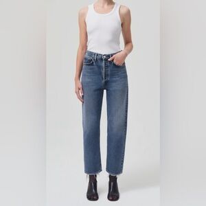 Agolde 90's Crop Mid Rise Loose Straight - Oblique